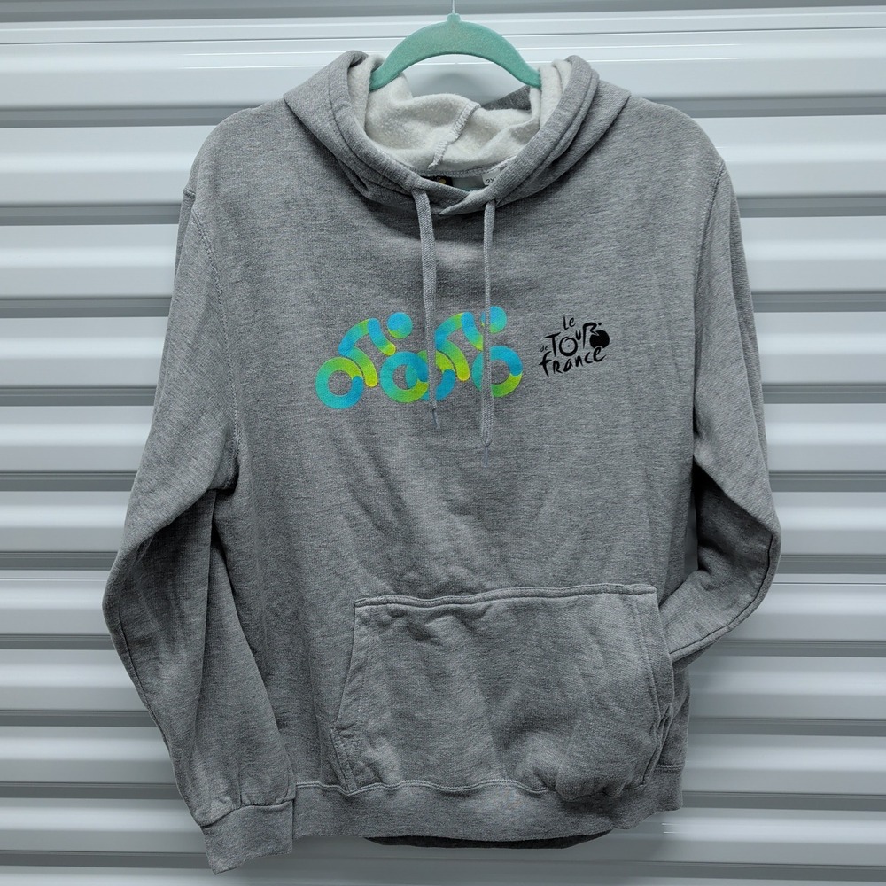 Le Tour de France Hoodie XXL Women Gray 2018 105th Edition‎ Graphic Map Sweat